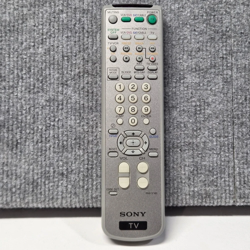 Sony RM-Y181 TV Remote Control VCR DVD SAT Cable Multi Function Grey OEM